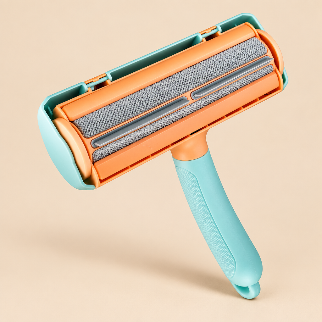 Dierenharenroller studiofoto beige